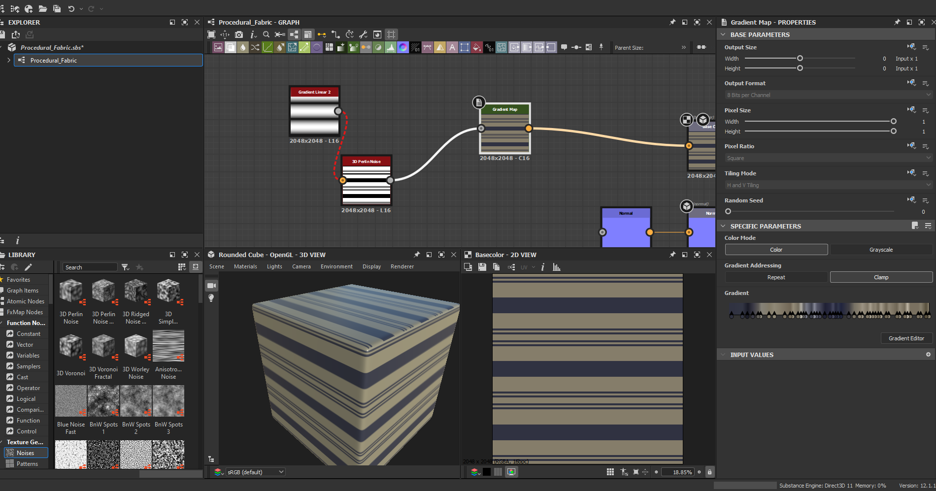 Procedural clothing materials in Substance Designer