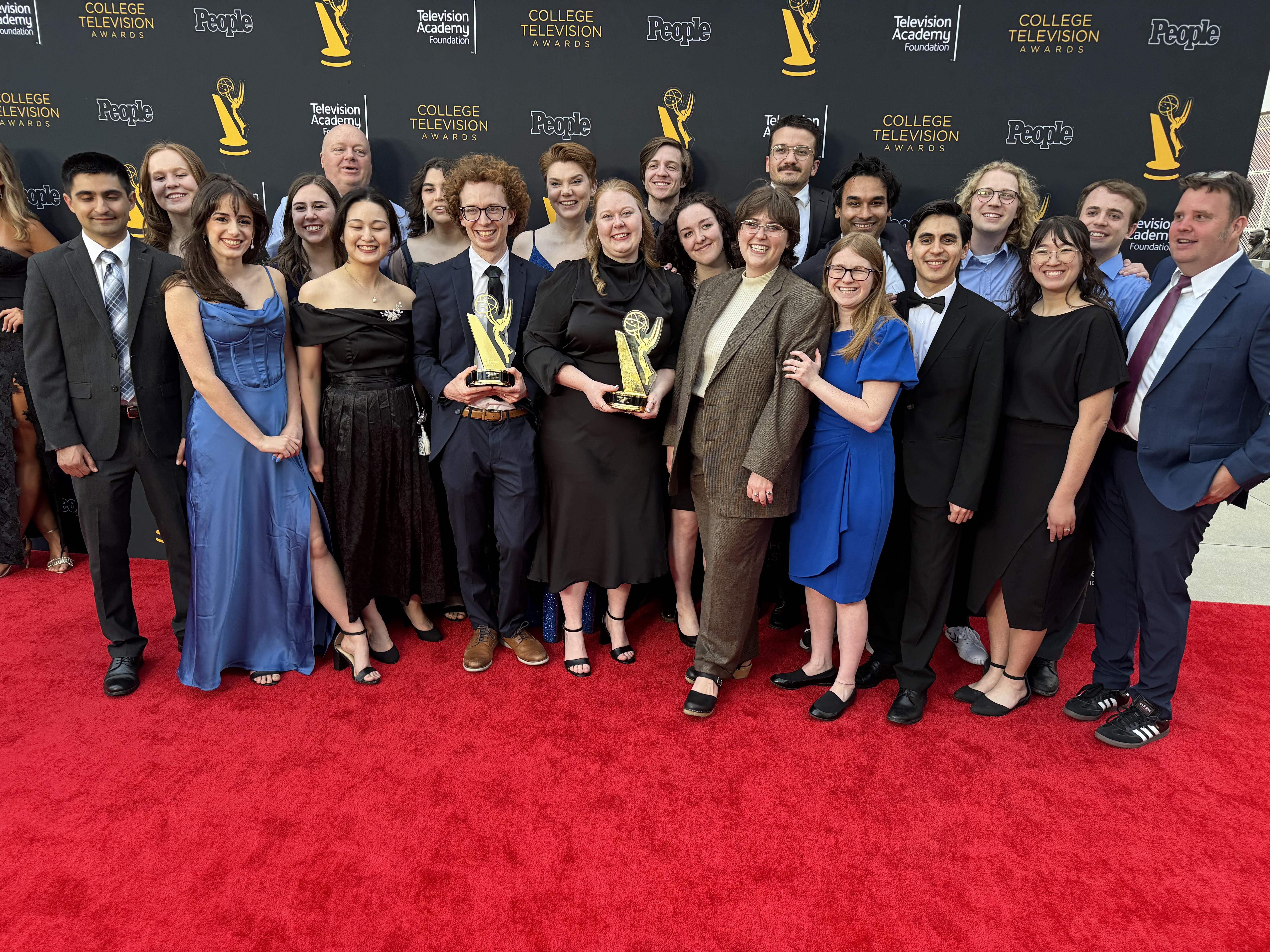 Student Accomplice team group photo at the Emmys
