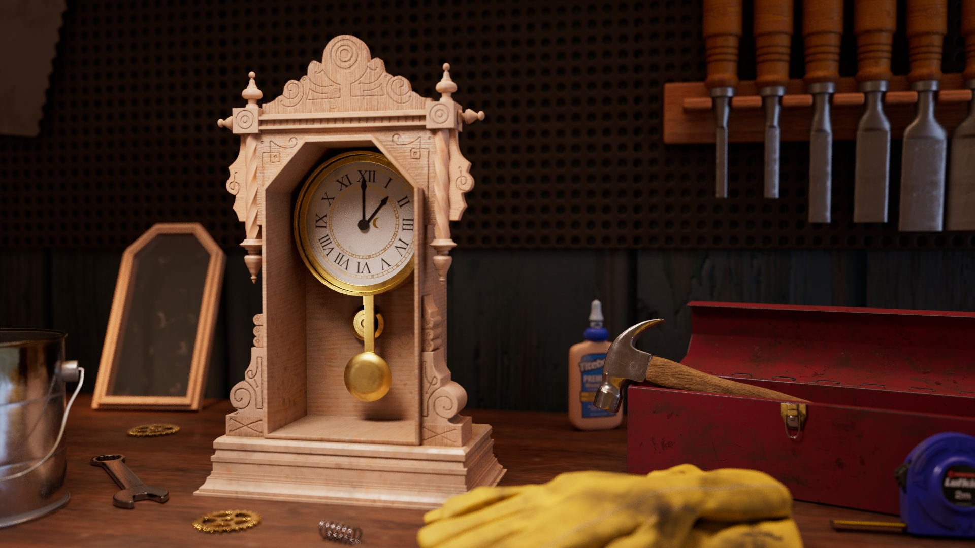 Final render of the still life scene